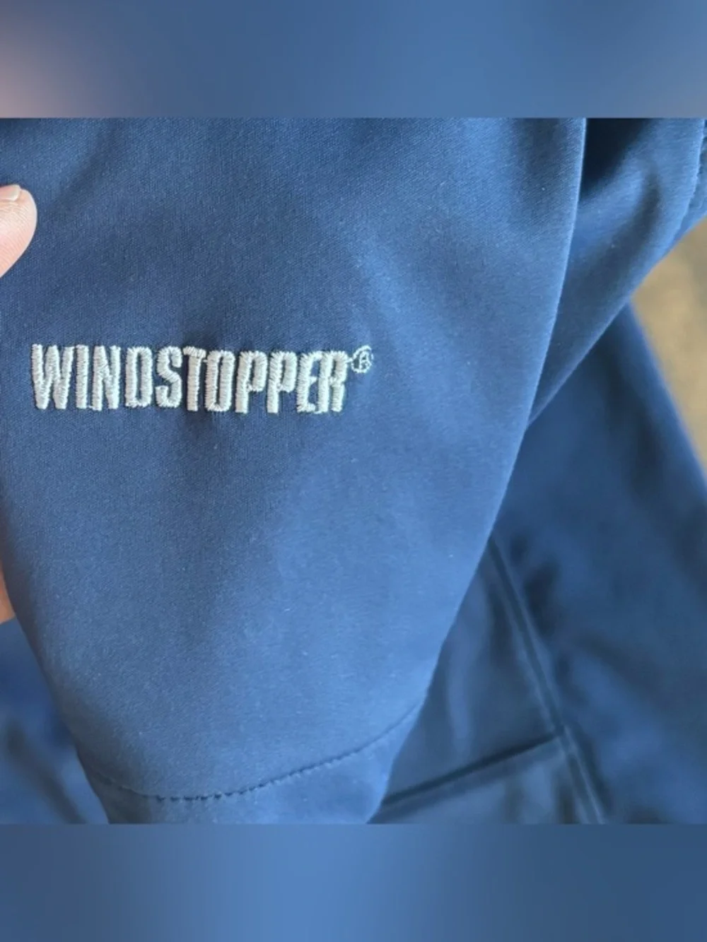 The North‎ Face Softshell Windstopper Navy Blue Full Zip Jacket Men's Medium